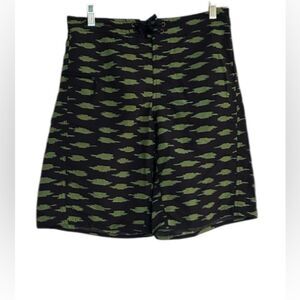 Patagonia Mens Green Blue Print Wavefarer Board Shorts Size 30